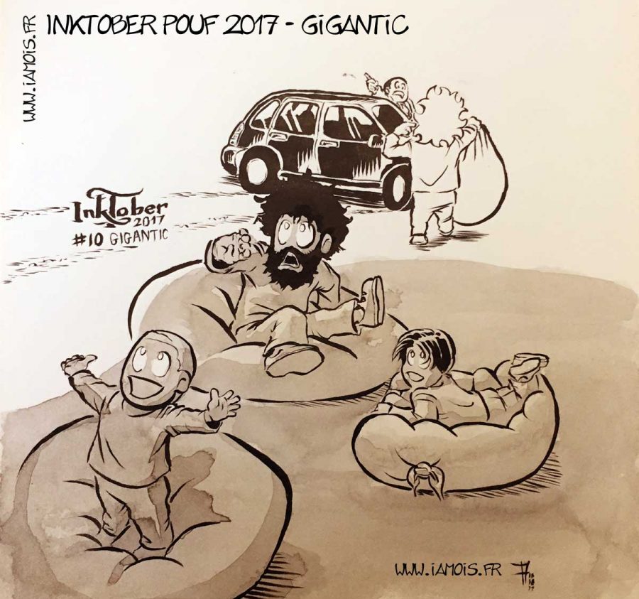 Inktober Pouf 2017 10 Gigantic - auteur : iamo'i's